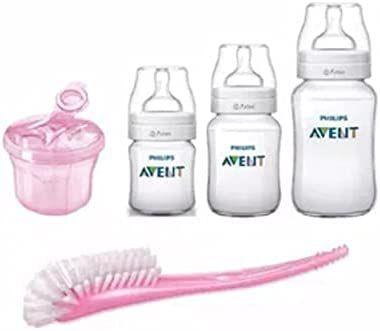 Kit 3 Mamadeiras Clássica Anticólica 125 260 330 Ml Avent Transparente e Escova De Mamadeiras e Dosador De Leite Rosa Menor preço em Kit 3 Mamadeiras Clássica Anticólica 125 260 330 Ml Avent Transparente e Escova De Mamadeiras e Dosador De Leite Rosa