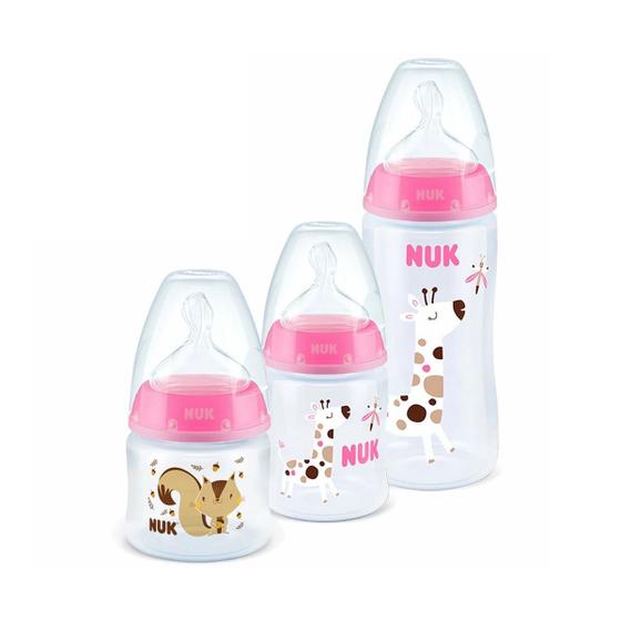 Imagem de Kit 3 Mamadeiras Starter Rosa 90/150/300ml First Choice Nuk