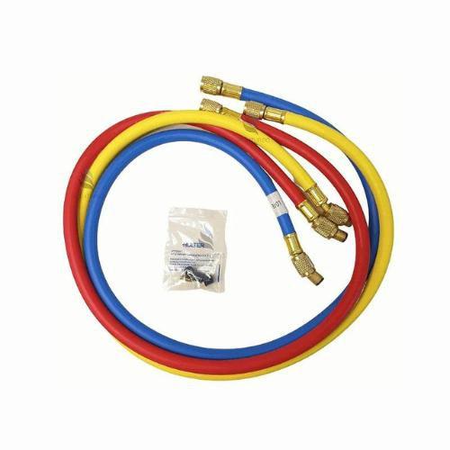 Imagem de Kit 3 mangueiras manifold gas r12/r22/r502 0.90m hulter