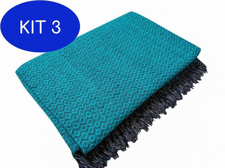 Kit 3 Manta Para Sofa Grande Luxuosa Gigante Tipo Capa Verde Store