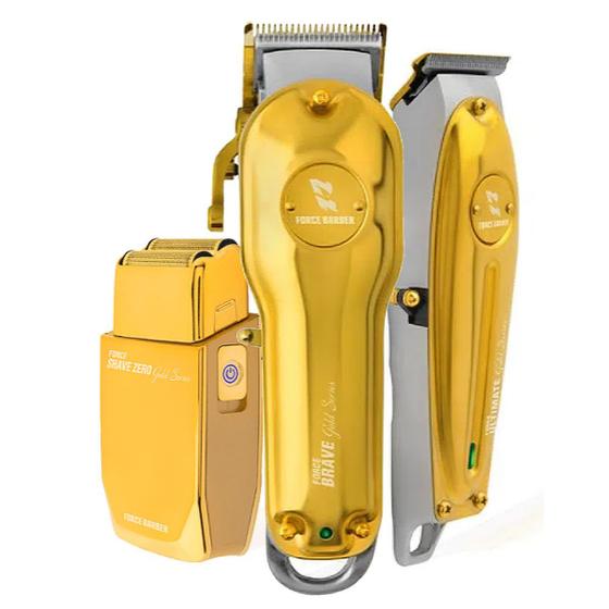 Imagem de KIT 3 Máquinas Force Brave Gold Series - MQ Force Barber