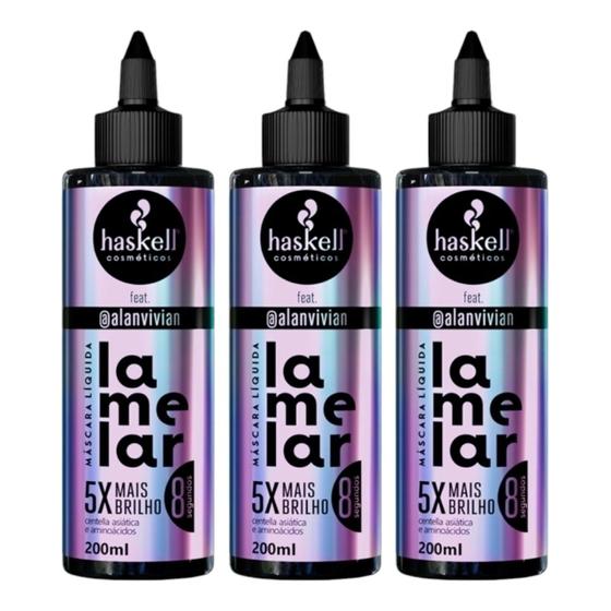 Imagem de Kit 3 Máscara Líquida Lamelar Haskell feat Alan Vivian 200mL