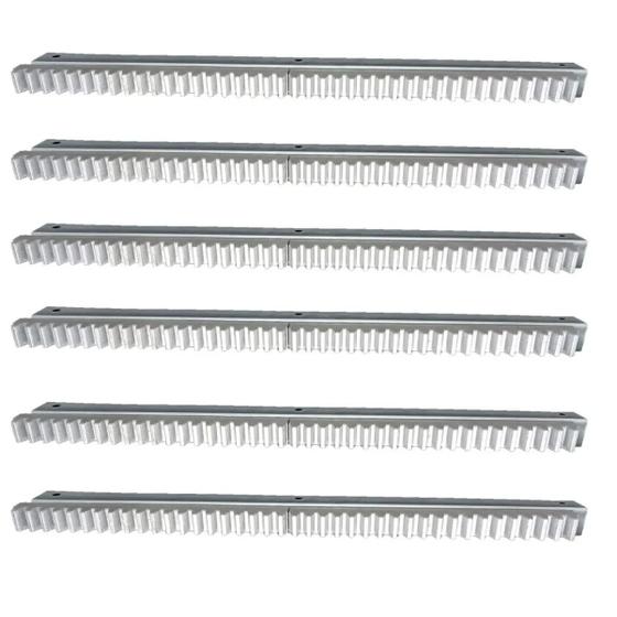 Kit 3 Metros de Cremalheira (6 peças) AGL Gomo Alumínio 50 cm Menor preço em Kit 3 Metros de Cremalheira (6 peças) AGL Gomo Alumínio 50 cm