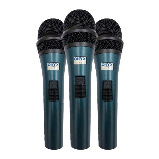 Imagem de Kit 3 Microfones Dinâmico com Fio TK 51C Onyx