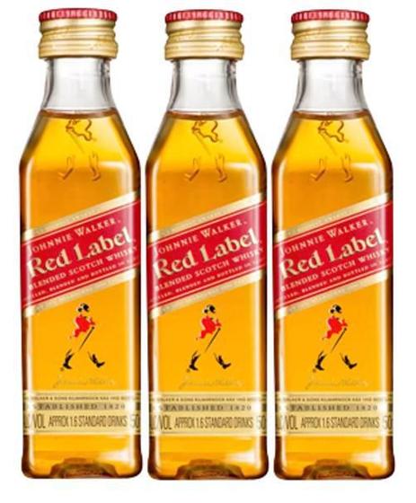 Imagem de Kit 3 Miniatura De Whisky Johnnie Walker Red Label 50Ml