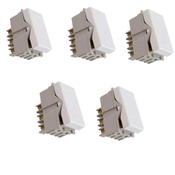 Imagem de Kit 3 Modulo Interruptor Intermediario 10A Branco Tramontina