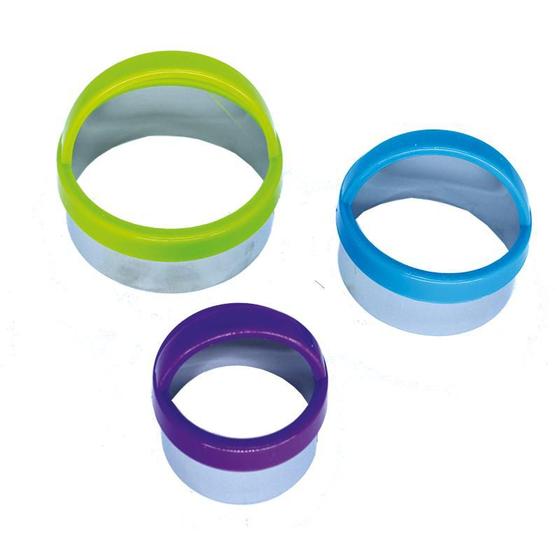 Imagem de Kit 3 Moldes Cortadores Para Biscoito Pasta Circulo