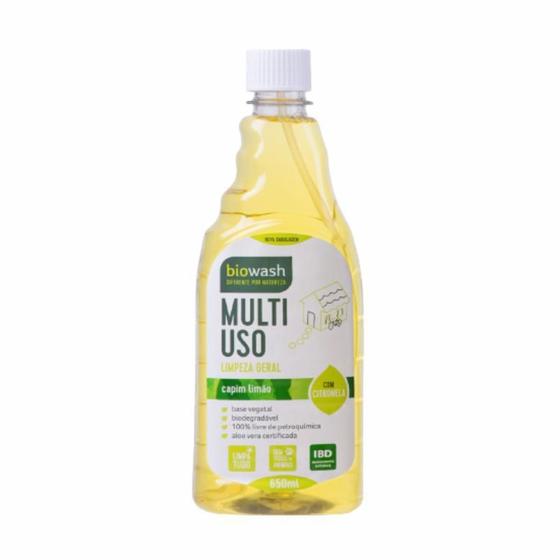 Imagem de Kit 3 Multiuso Refil Capimlimão Biodegradável Biowash650Ml