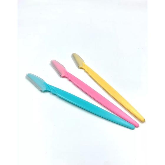 Imagem de Kit 3 Navalha Para Sobrancelha Colorido