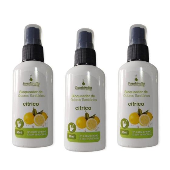 Imagem de Kit 3 Neutralizador de Odor Sanitário Cítrico Banheiro Free Coco 60ml Marca Senalândia -  Envio Já