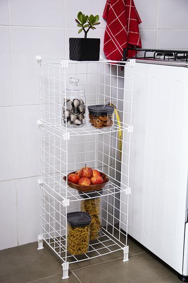 Imagem de KIT 3 Nichos Aramado Aço Reforçado Preto Sala Quarto Decoração Cozinha Luxo