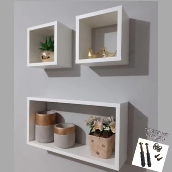 Imagem de Kit 3 Nichos MDF Quarto ,sala , Cozinha, Lavanderia