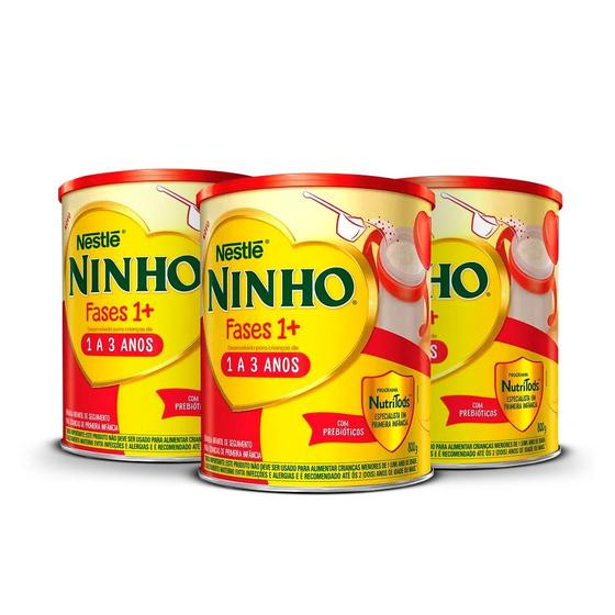 Kit 3 Ninho Fases 1+ 800g cada Menor preço em Kit 3 Ninho Fases 1+ 800g cada