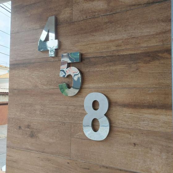 Imagem de Kit / 3 Números Residencial em Aço Inox 50cm