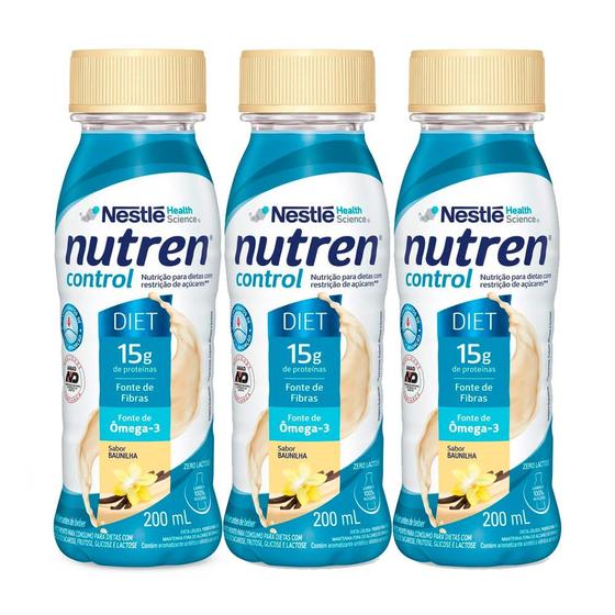 Imagem de Kit 3 Nutren Control Diet Baunilha Complemento Alimentar 200ml