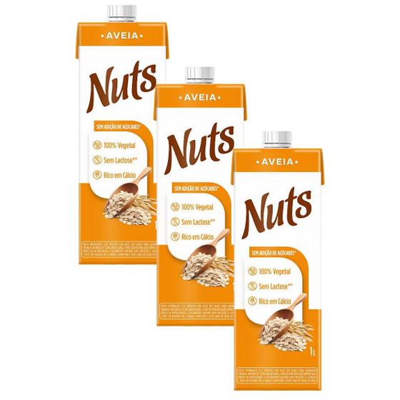 Imagem de Kit 3 Nuts Alimento com Aveia Zero 1 Litro