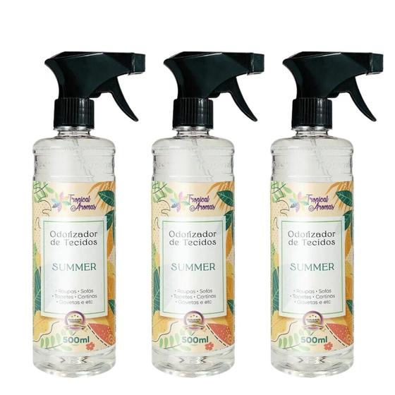 Imagem de Kit 3 Odorizadores De Tecido E Roupas 500ml Aroma Tropical