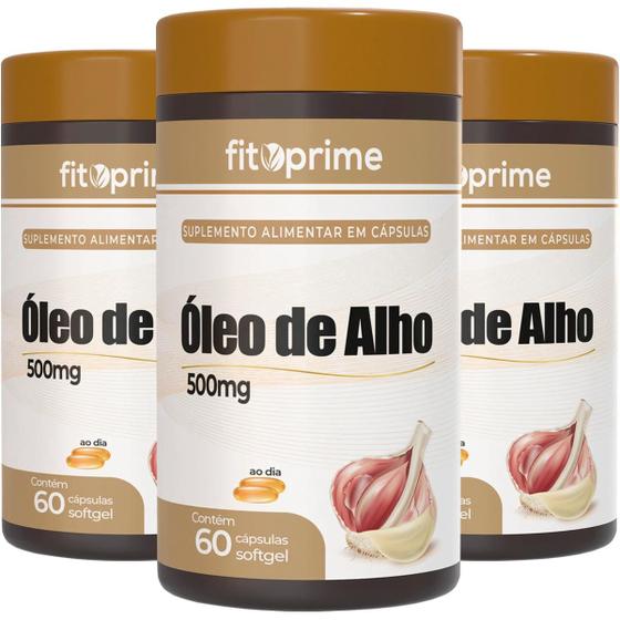 Imagem de Kit 3 Óleo de Alho 60 Cápsulas 500mg Fitoprime