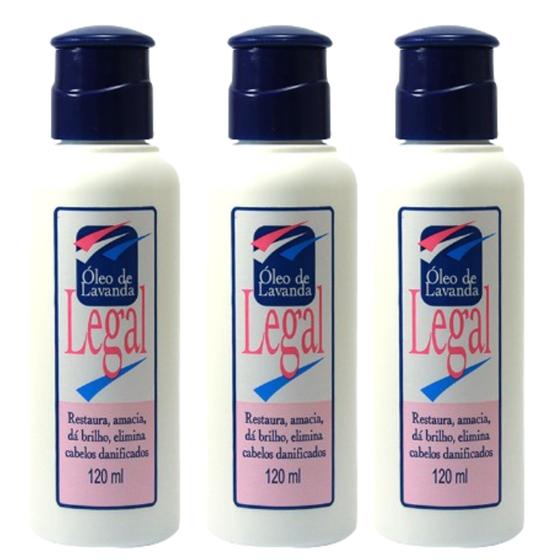 Imagem de Kit 3 Óleo De Lavanda Cabelos Danificados 120Ml - Pepilon