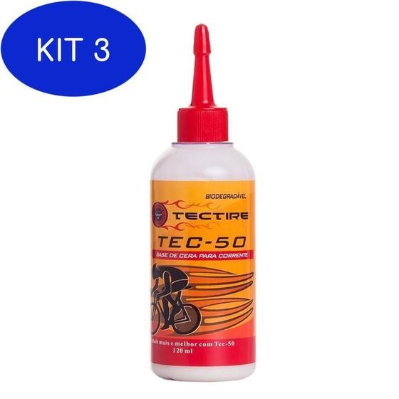 Kit 3 Oleo Lubrificante Corrente Bicicleta Tec-50 Cera 120ml - Tectire ...