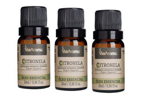 Imagem de Kit 3 óleos essenciais de citronela 10 ml - via aroma