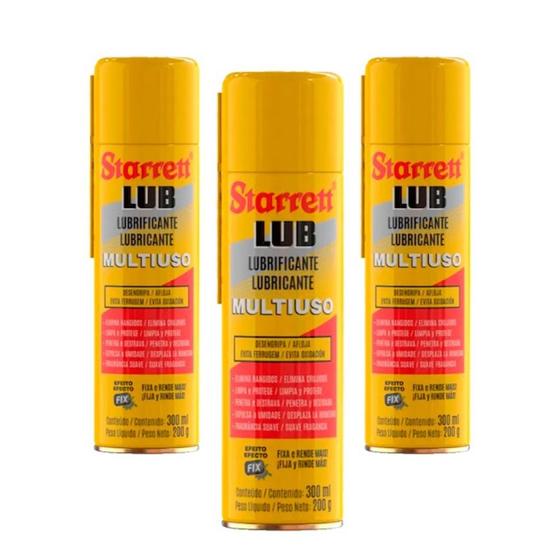 Imagem de Kit 3 Óleos lubrificante Desengripante Multiuso 300 ml Starrett