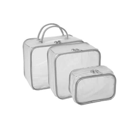 Imagem de Kit 3 Organizador Necessaire Bebe Porta Objetos Transparente