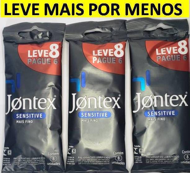 Imagem de Kit 3 pack preservativo jontex sensitive lubrificado l8p6