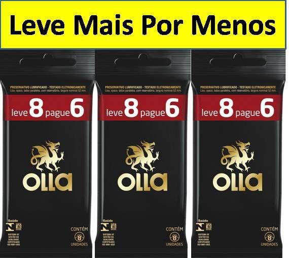 Imagem de KIT 3 PACKs PRESERVATIVO OLLA LUBRIFICADO L8P6