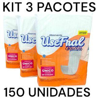 Imagem de Kit 3 Pacotes Absorvente Geriátrico UseFral Master 150 Unidades