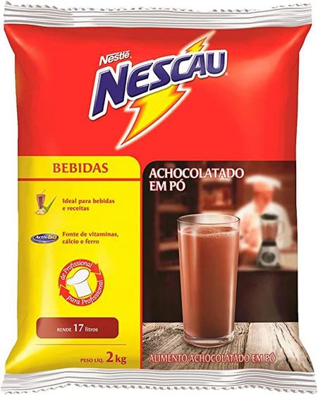 Imagem de Kit 3 Pacotes Achocolatado Em Pó Nescau Nestle Total 6 Kg