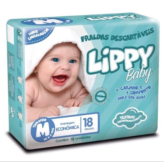 Imagem de Kit 3 Pacotes de  Fralda Infantil Lippy Baby   Direto da Fabrica