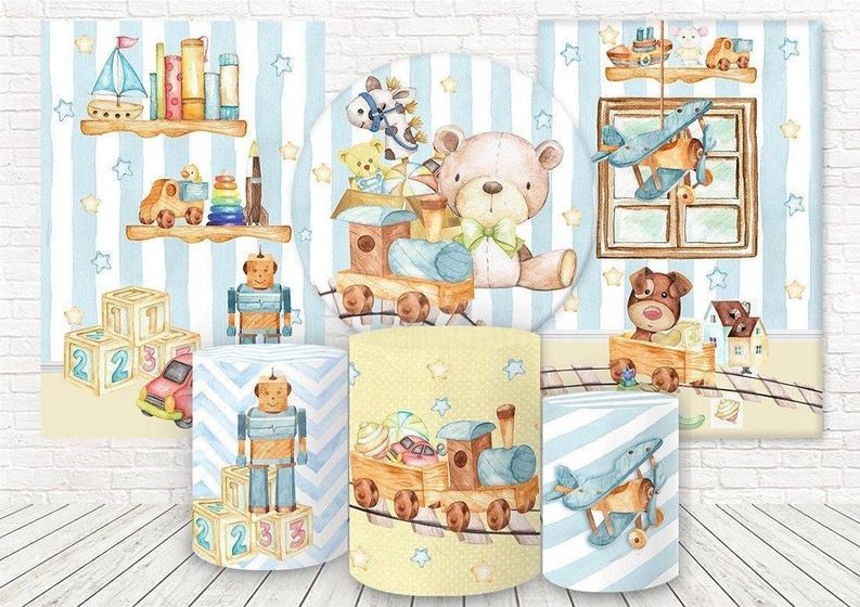 Imagem de Kit 3 Painéis E Capas 3D Sublimado Brinquedos Fkpc-712