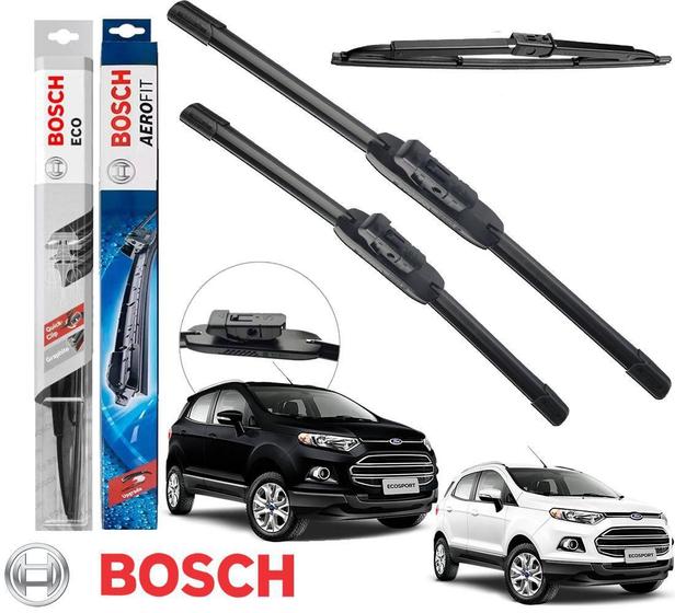 KIT 3 palheta limpador de parabrisa ORIGINAL Bosch Ecosport 2013 2014 ...