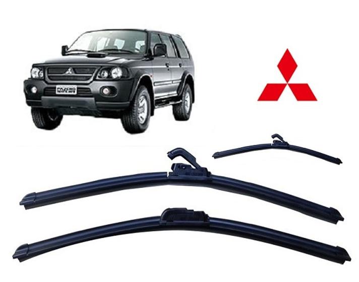 Imagem de Kit 3 Palhetas Limpador de Parabrisa Dianteiro + Traseiro Pajero Sport Ate 2007