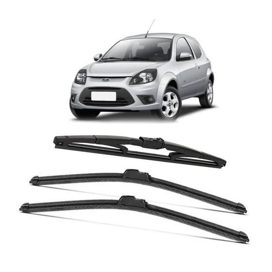 Imagem de Kit 3 Palhetas Limpador Parabrisa Diant+Tras Ford Ka 02 A 09