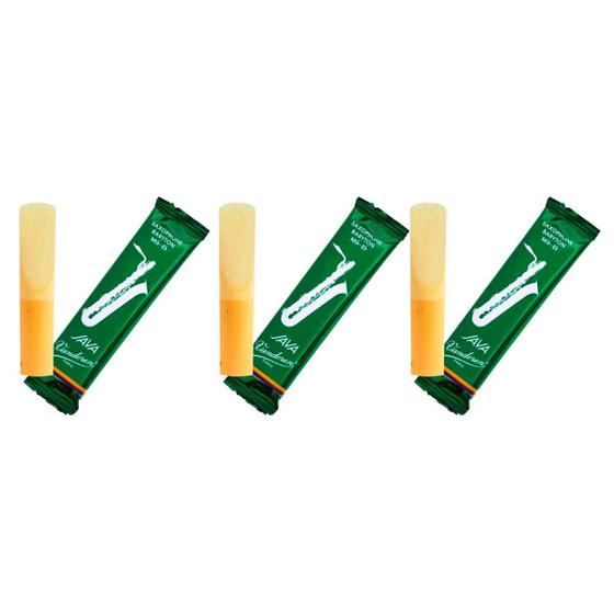 Imagem de Kit 3 Palhetas Sax Baritono 2,5 Java Sr3425 Vandorem 1423