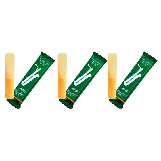 Imagem de Kit 3 Palhetas Sax Baritono 2,5 Java Sr3425 Vandorem 1423
