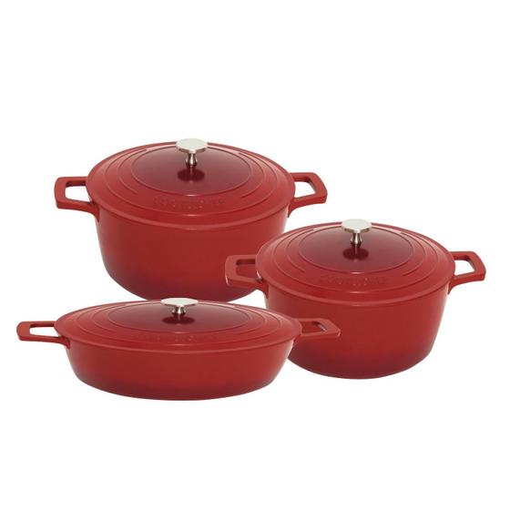 Imagem de Kit 3 Panelas Mimo Cook&Chef - Vermelho