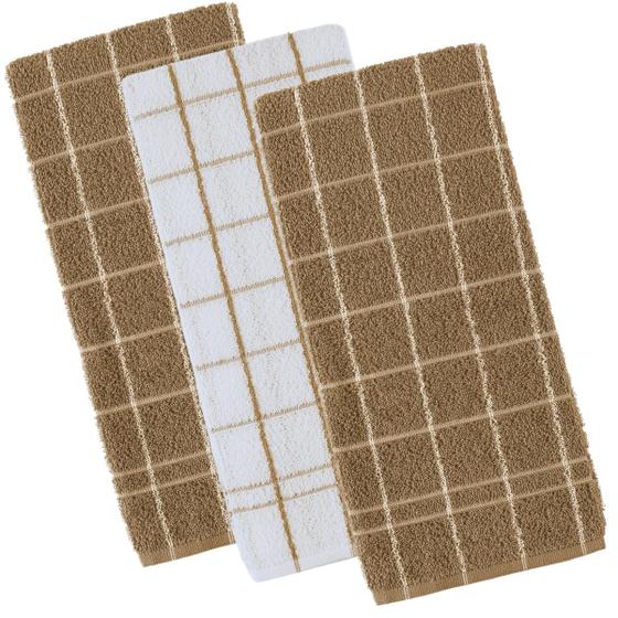 Imagem de Kit 3 panos de prato teka chef premium  atoalhado 100% algodão 45x70 cm