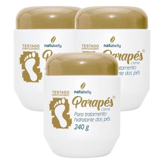 Imagem de Kit 3 Parapés Creme Hidratante para Tratamento dos Pés (Dourado)