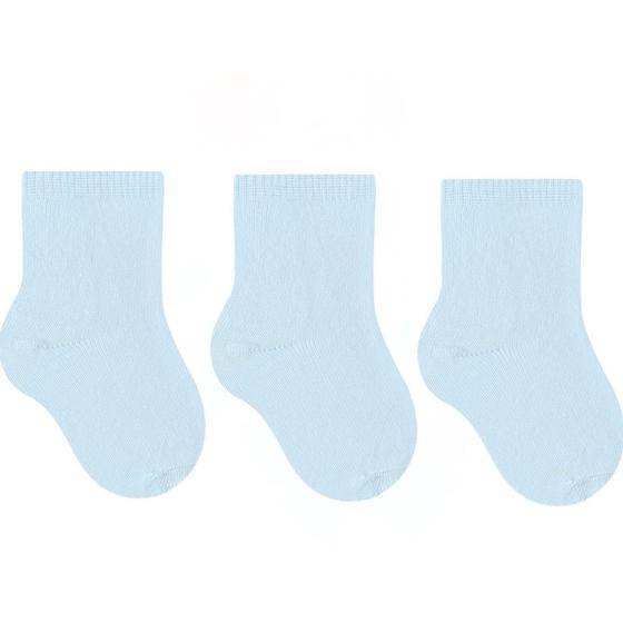 Kit 3 Pares De Meia Bebê Recem Nascido Azul Selene Algodão Ref 1320 Menor preço em Kit 3 Pares De Meia Bebê Recem Nascido Azul Selene Algodão Ref 1320