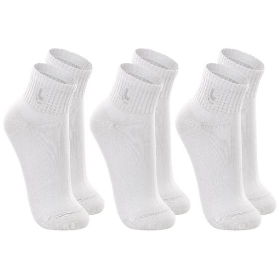 Imagem de Kit 3 Pares De Meia Lupo Esportiva Feminino Masculino Modelo Cano Curto Tamanho Plus Size 37 ao 48