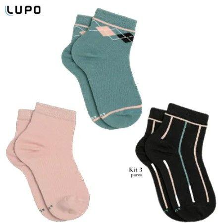 Imagem de Kit 3 Pares de Meia Lupo Feminino 4570-989