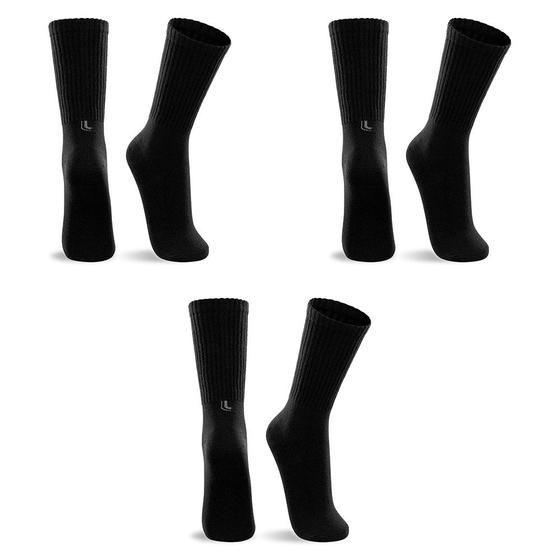 Imagem de Kit 3 Pares de Meia Lupo Sport Masculina Cano Longo