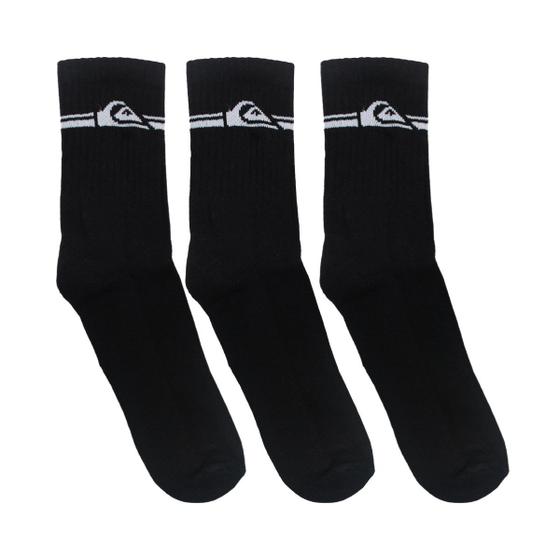 Imagem de Kit 3 Pares De Meia Quiksilver De Cano Médio Atoalhada Preto 39 ao 42 QK23A-02