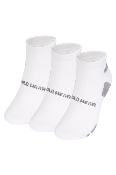 Imagem de Kit 3 Pares de Meias Femininas Cano Curto Polo Wear Branco