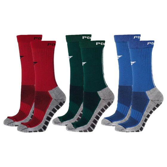 Imagem de Kit 3 Pares de Meias Penalty Grip Masculina