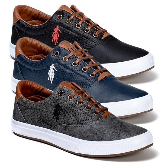 kit pares do tenis masculino Polo Open casual dia a dia