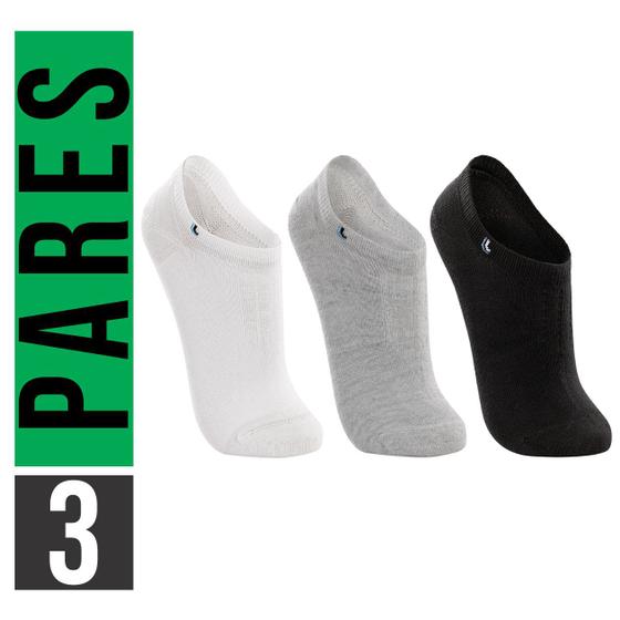 Imagem de Kit 3 Pares Meia Masculina Lupo Soquete Invisível Sport em Algodão